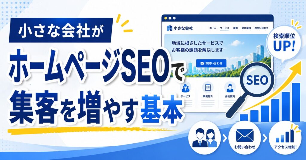 小さな会社がホームページSEOで集客を増やす基本